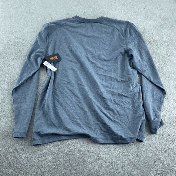 Bass Outdoor Ombre Blue Long Sleeve Utility Tee XXL NWT 0079 - Picture 2 of 10